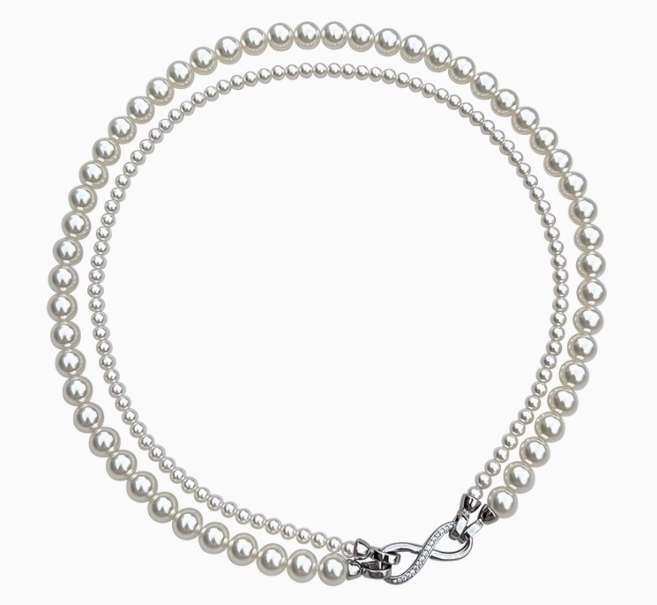 White Akoya Pearl & Diamonds Strand White Akoya Pearl & Diamonds Strand